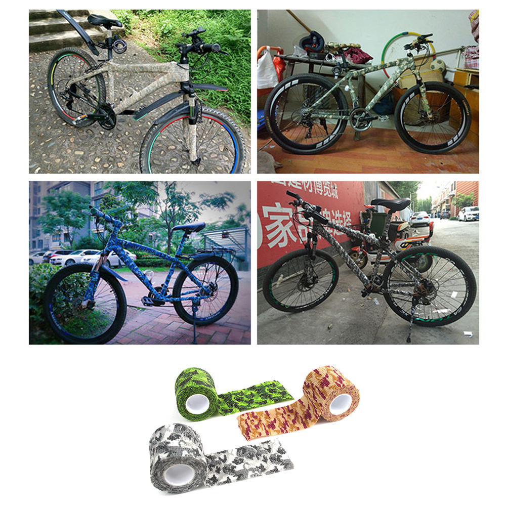 1 Roll Reusable Outdoor Military Camouflage Hunting Camping Cycling Wrap Elastic Stealth Tape
