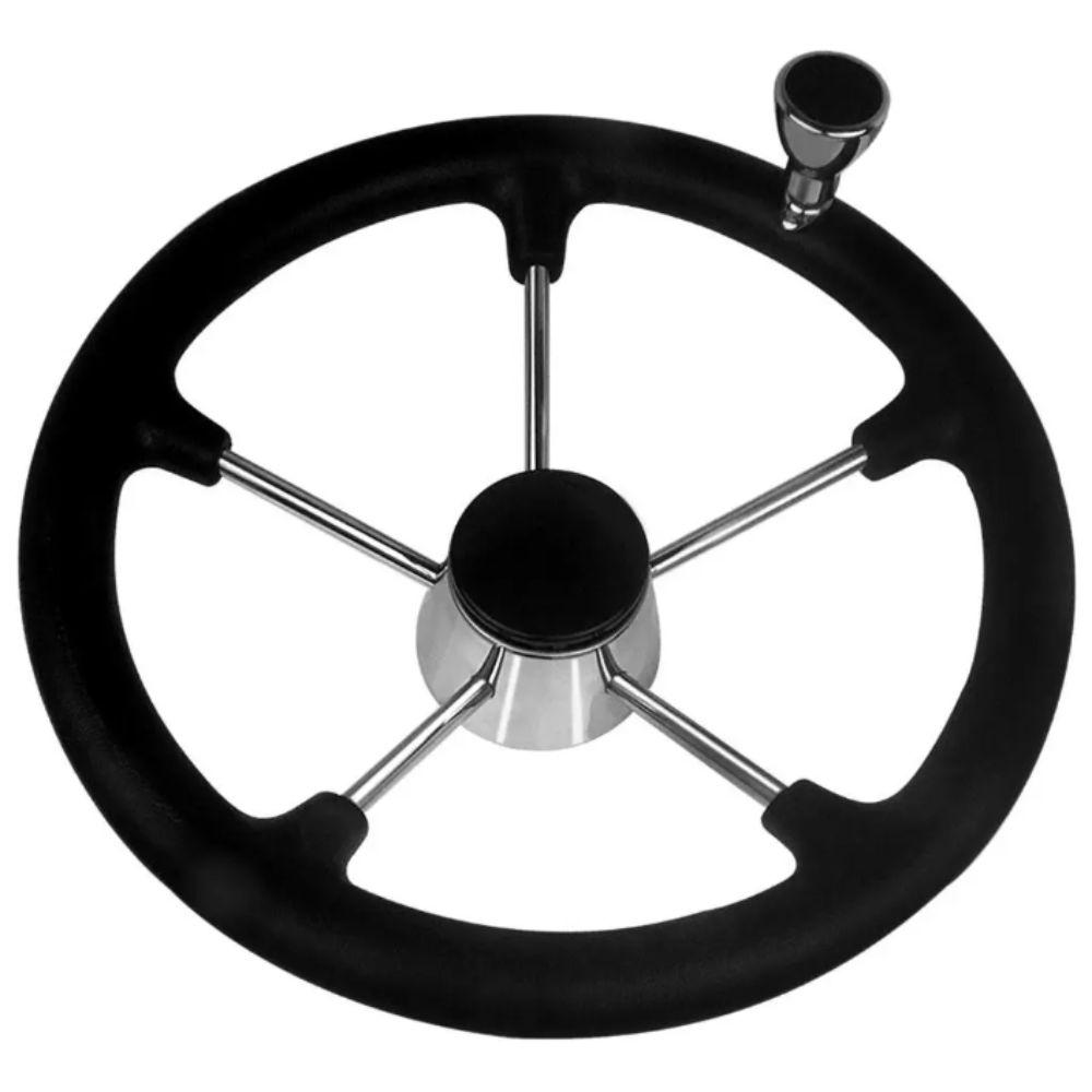 Black Foam Grip Boat Steering Wheel Non-directional 3 Spoke Steering Wheel  Boat Use