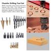 26pcs 6-Piece Countersink Bit Chamfer Drill Bit Set Wood Plug Cutter Set  Woodworking Projects
