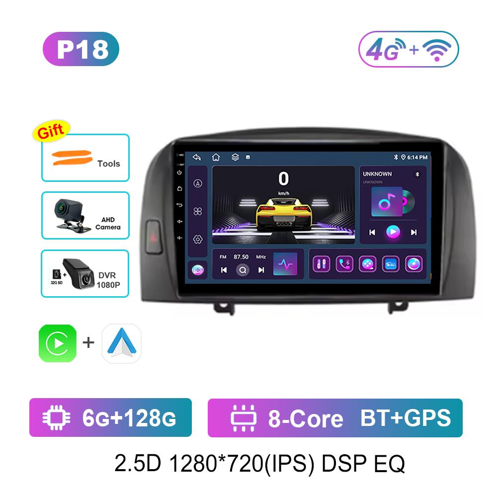 Android OS 9'' for Hyundai SONATA NF 2004 - 2008 GPS Navi Bluetooth Car Radio Video Multimedia Player WiFi Carplay 4G Auto Tools