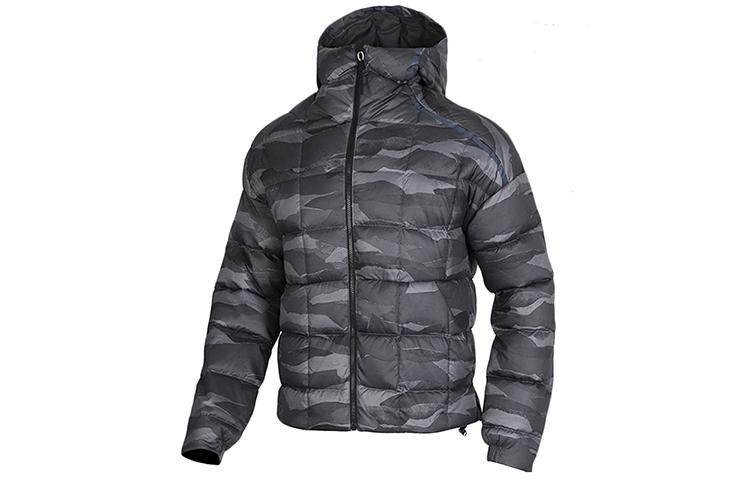 Adidas Down Jackets Men s Black Hooded Moderate Quilted Down Jacket FI2724 L