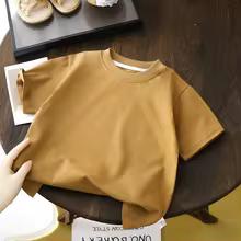 Children's Cotton Short Sleeve White Red Black T-shirt Girls' Summer Baby Clothes Kids Boys' Tops