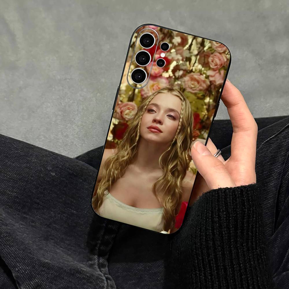 Sydney Sweeney  Phone Case For Samsung S25,S24,S21,S22,S23,S30,Ultra,S20,Plus,Fe,Note,10,9,5G Black Cover