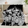 1PC Horror Movie Icons Flannel Blanket Gift, Suitable for Both Men And Women, Soft Ideal for Beds And Sofa, Birthday Or Christmas Gift