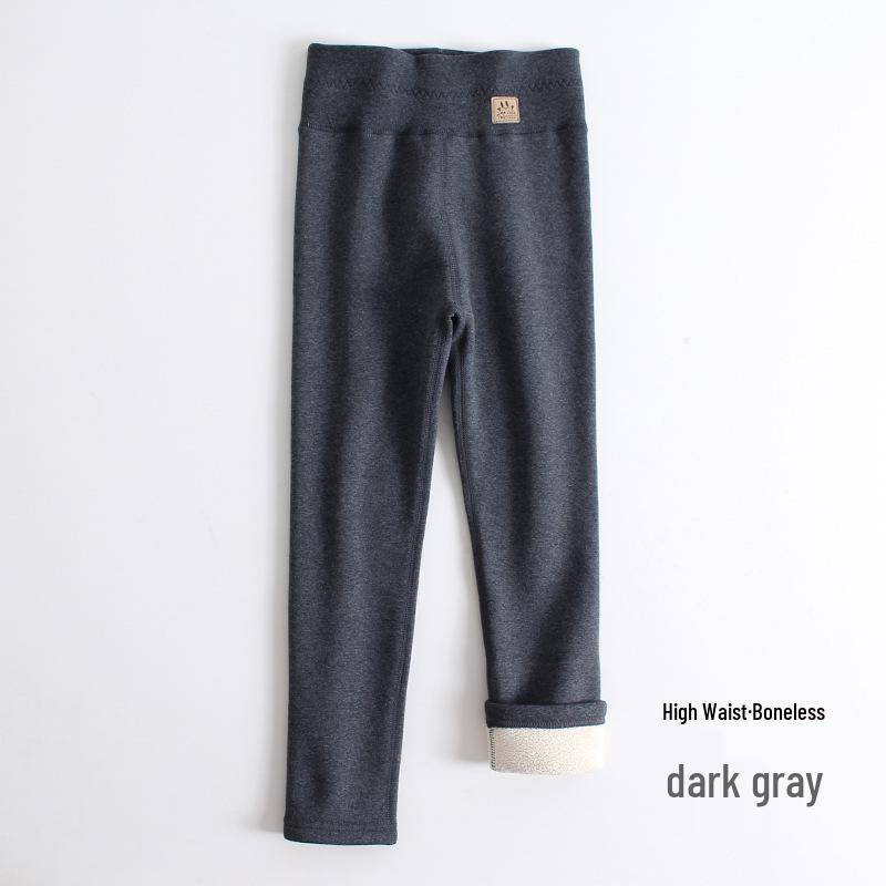 Girls' Fleece-Lined High-Waisted Winter Leggings - Toddler Lambswool One-Piece Long Pants