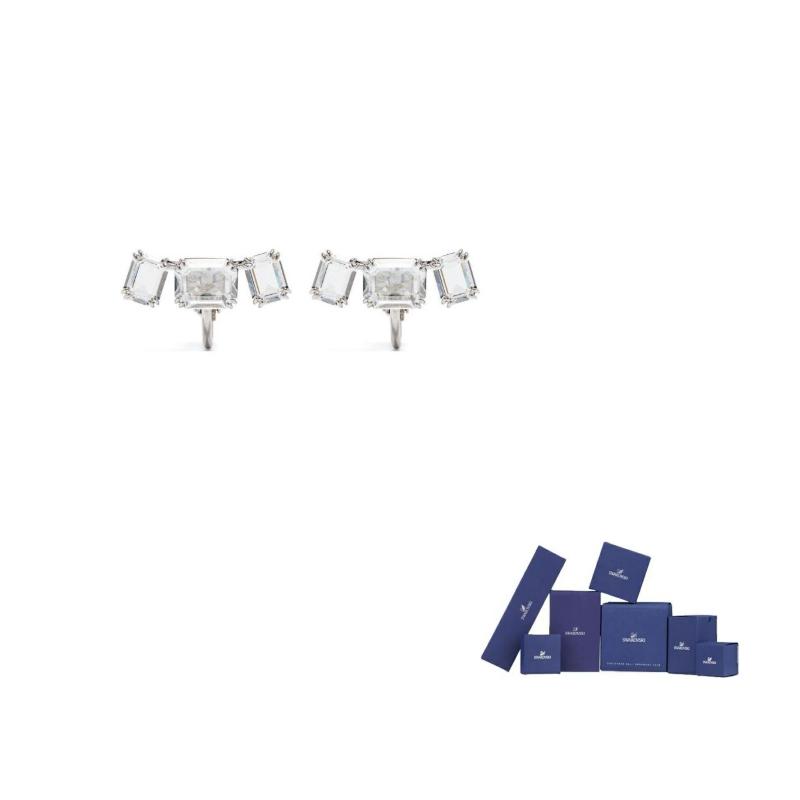 Swarovski Millenia Polished Effect Kristallohrringe Damenohrringe Silber 5701274 Box (Random Color),F white