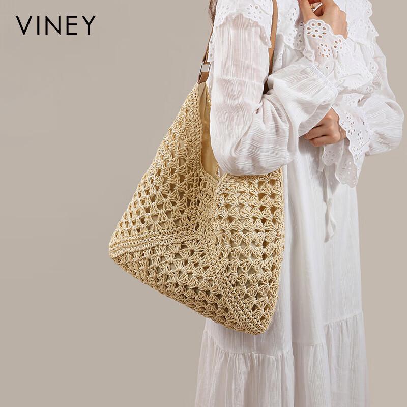 Viney Fashion Woven Straw Tote Bag