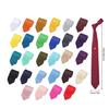 Solid Color Necktie Flexible Knitted Tie Easy Maintenances Polyester Fabric Neckwear for Work Holiday Formal Event