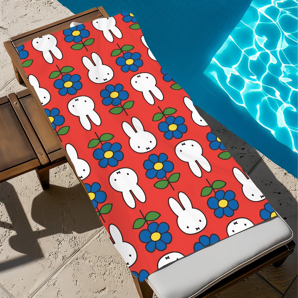 Cute M-Miffy Towel Beach Towel Quick-Drying Soft Travel Shower Same Style For Men And Women Sports