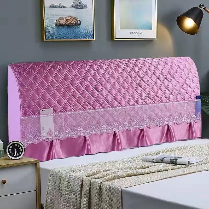 

All-Inclusive Universal Neutral Bedside Cover Soft Clamp Cotton Fabrics Anti-Collision Dustproof Protective Cover Sets Nordic Simple All-inclusive purple-[Universal Neutral]] 1.2 m