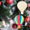 10Pcs Wooden Gingerbread Figurine Hollowed Out Unfinished Wooden Pieces Diy Wooden Christmas Tree Decoration Pendant