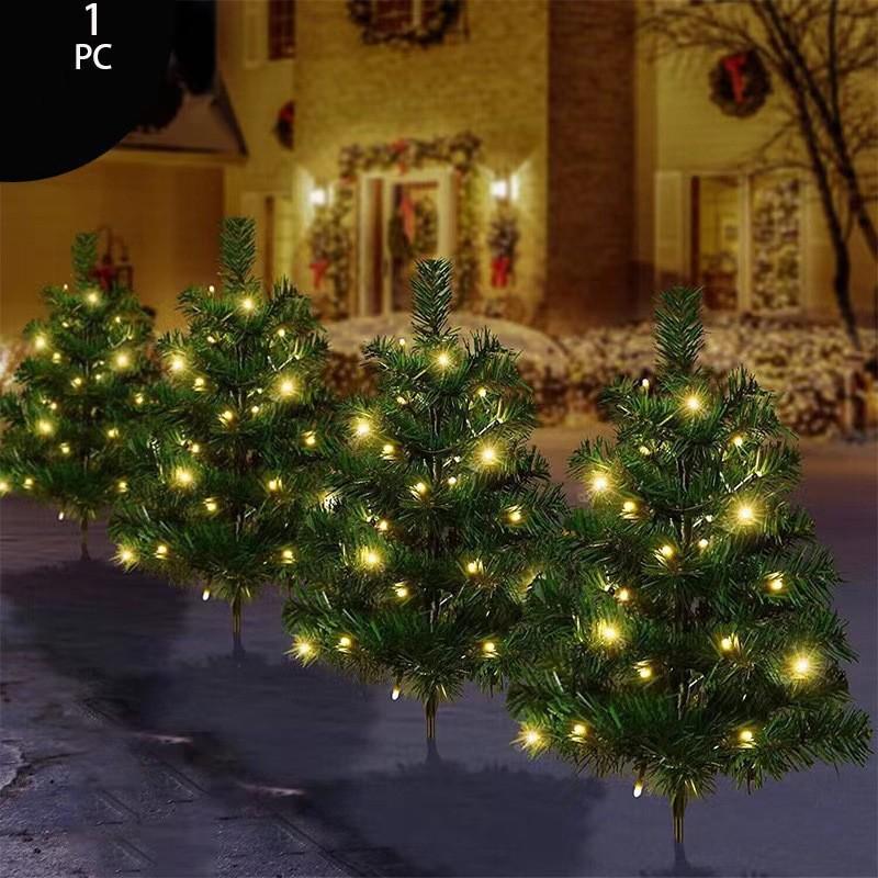 Solar LED Christmas Tree Lights for Outdoor Lawn and Courtyard Decoration