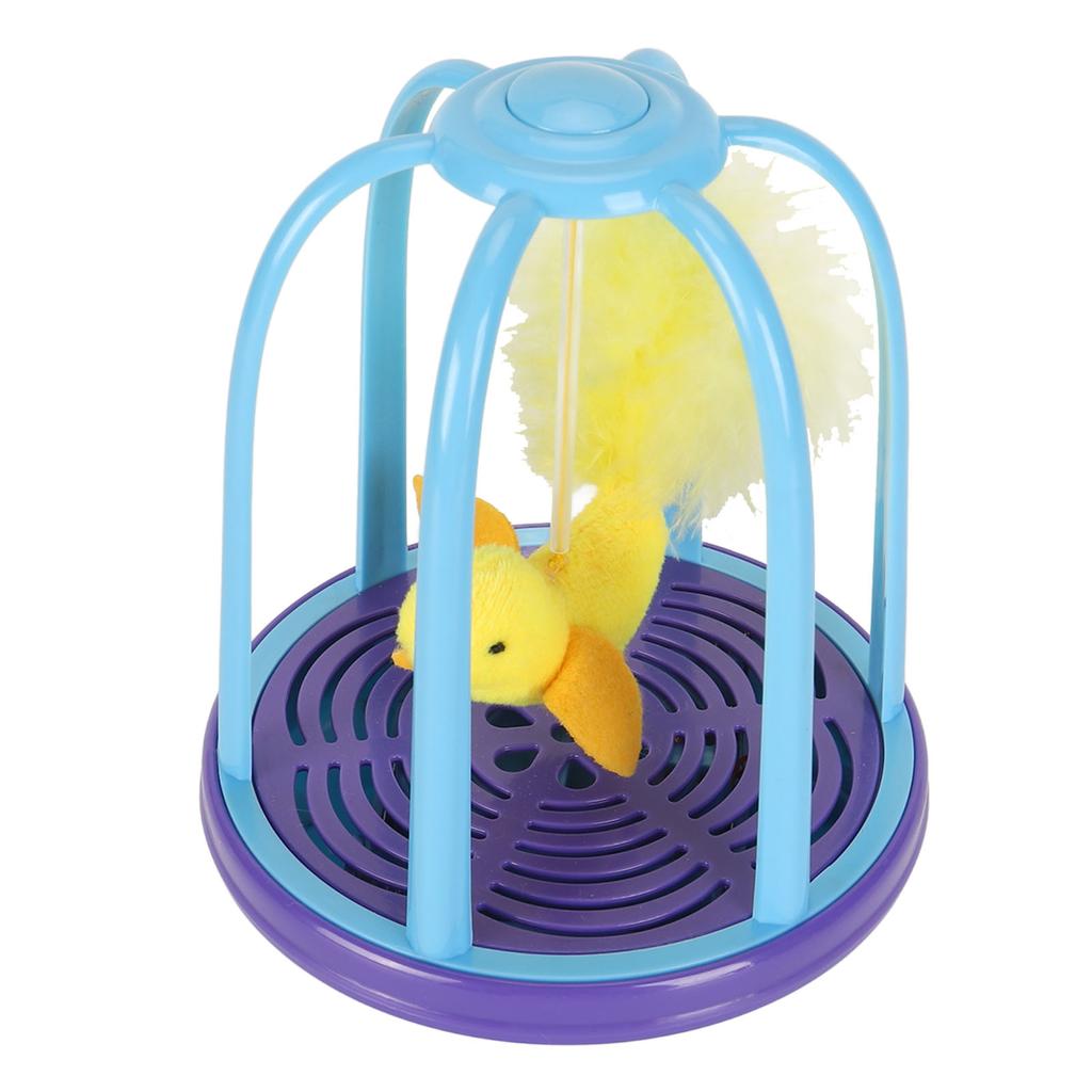 Bird Cage Cat Toy Electric Cat Squeaky Toy Interactive Boredom Anxiety Reduction Cat Toy for Adult