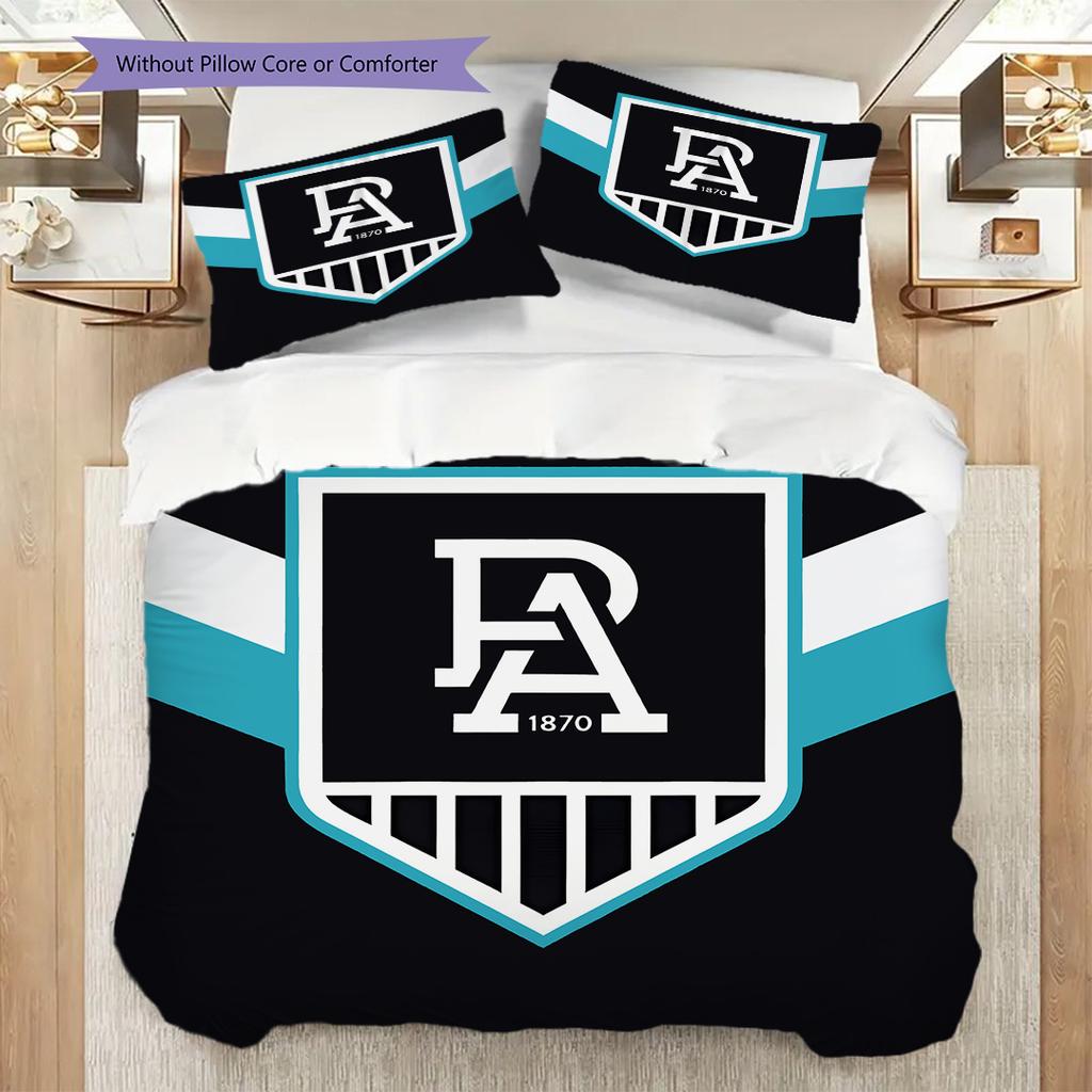 Set Copripiumino Trapuntato Port Adelaide Federa Decorazione per la Casa Regalo di Compleanno (1 * copripiumino + 2 * federa, senza nucleo)