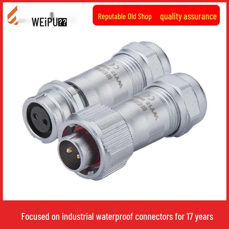 WEIPU Waterproof WY12 Plug Socket - 3 to 9 Pins (IP67)