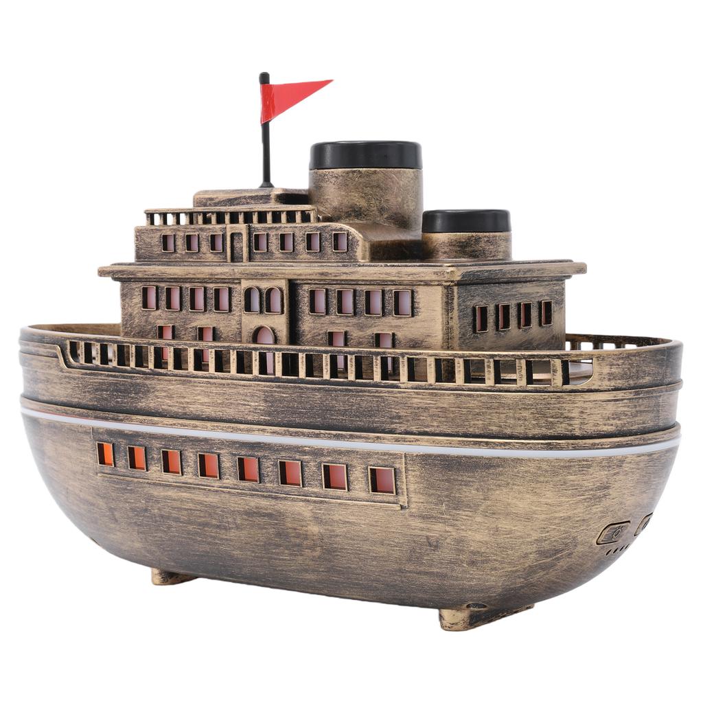 300ML Cruise Ship Essential Oil Diffuser Auto Shut-Off Aromatherapy Diffuser with 7-Color LED Lights 2H/4H Timer for Bedroom