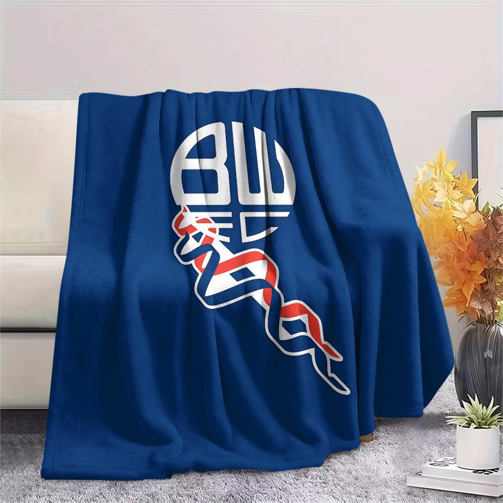 Bolton Wanderers F.C Flannel Blanket, High Quality Comfortable for All Seasons, Home Decor, Warmth and Comfort