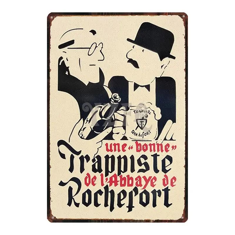 Orval Chimay Westmalle Chouffe Targa in Metallo Vintage per Bar Club Muro Pub Ristorante Decorazione Casa Poster in Ferro DU-3599A