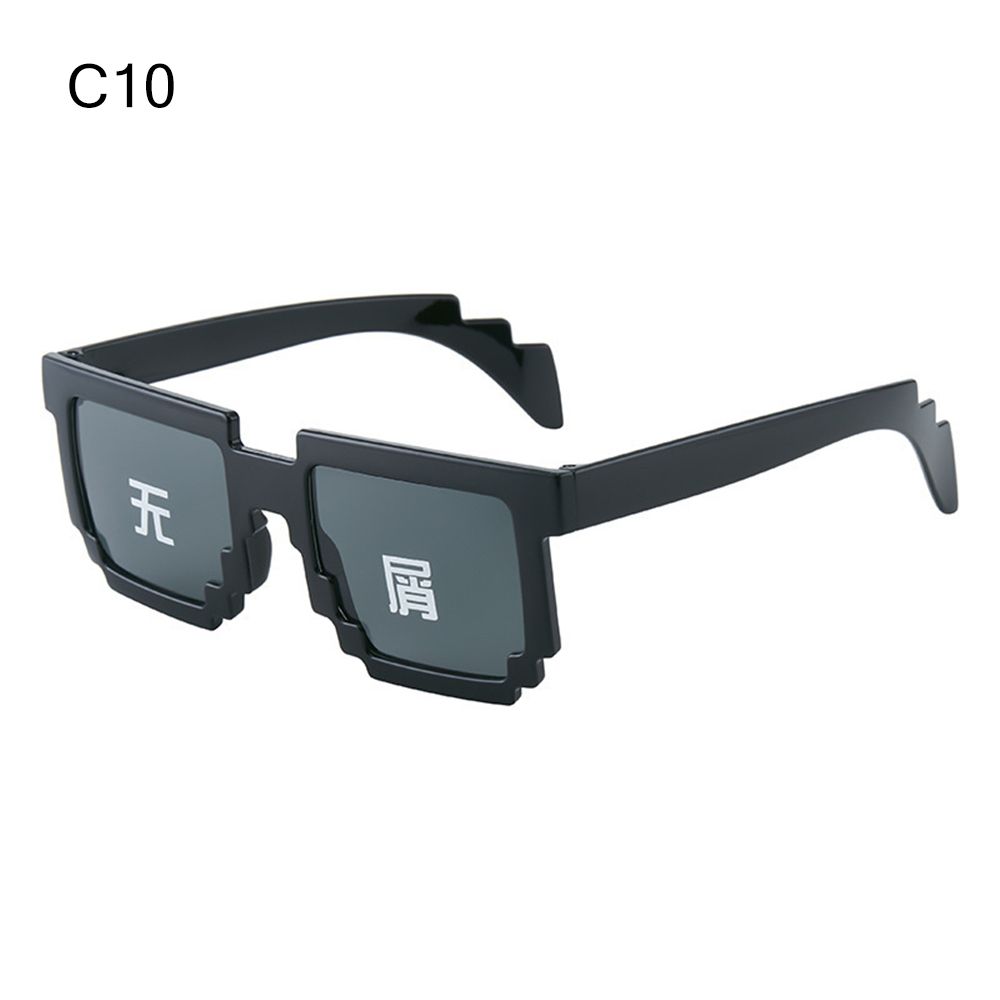 Accessoires Photo Lunettes Décoratives Nuances Pixelisées Mosaïque Lunettes Gamer Robot Lunettes de Soleil Fête Lunettes Disco