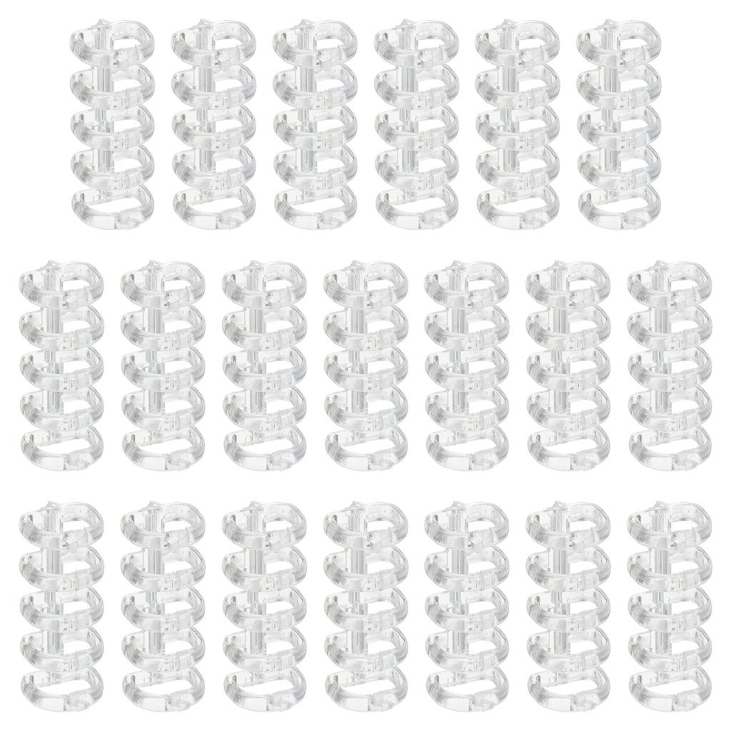 10/20Pcs 5-Ring Binding Spines Snap Split Binder Rings Plastic Round Loose-Leaf Rings Comb Folio Binder Stationery Office Supply