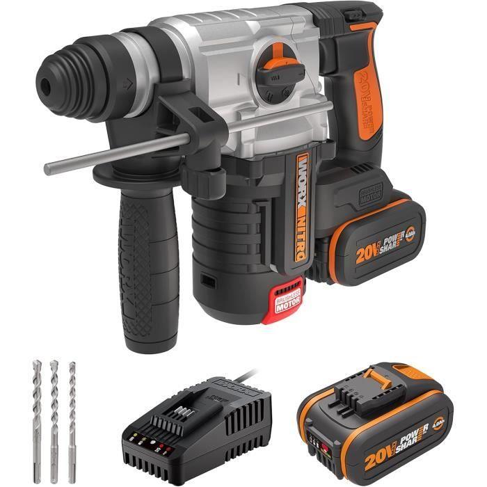 Worx Nitro - Cordless Brushless Hammer Drill - 20v-4ah - Wx380