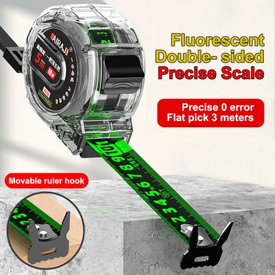 Measuring Tool Mini Retractable Tape High Precision For Home Factory Office Fluorescent Tape Measure Woodworking Tape Measure