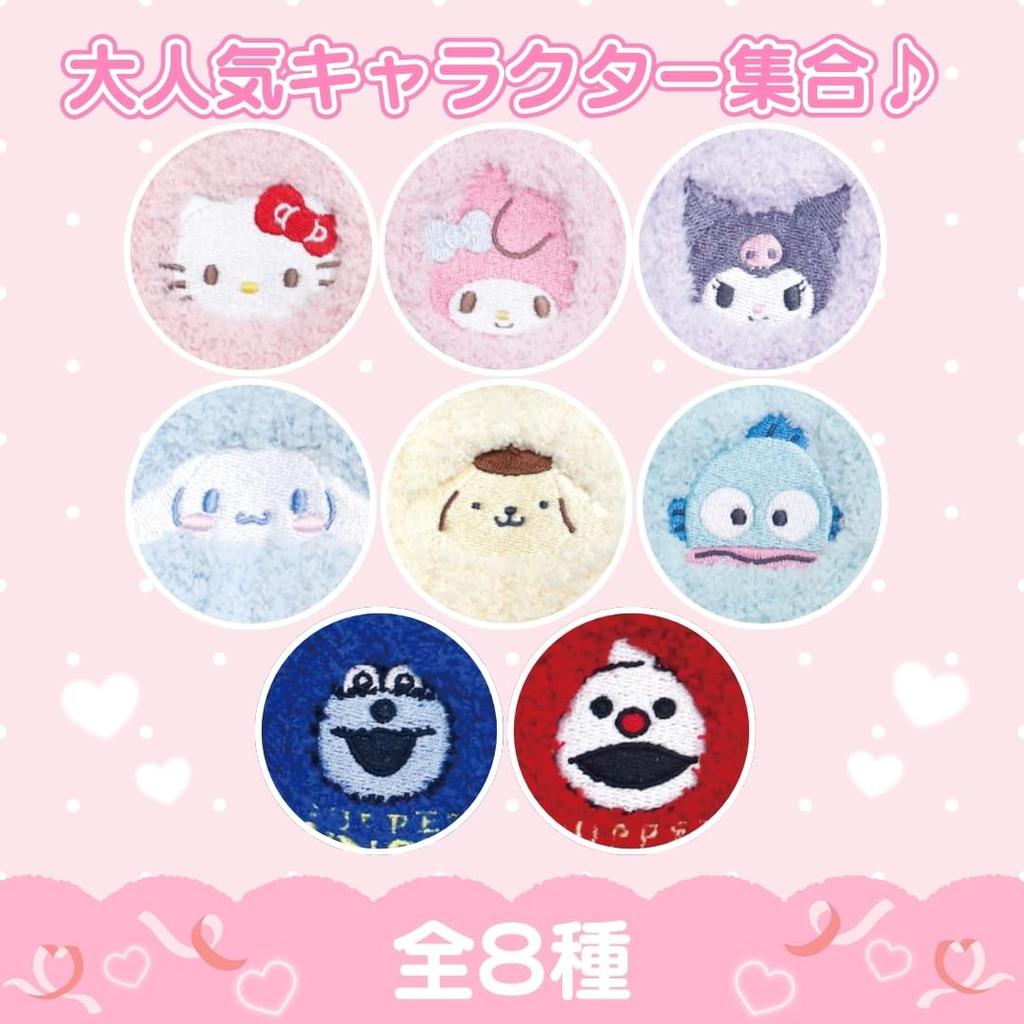 Zestaw 3 par skarpetek Sanrio Kuromi z dzianiny boa, rozmiary 23.0-24.5cm, antypoślizgowe, skarpety, puszyste, ciepłe, grube, długie, antypoślizgowe, zimowe