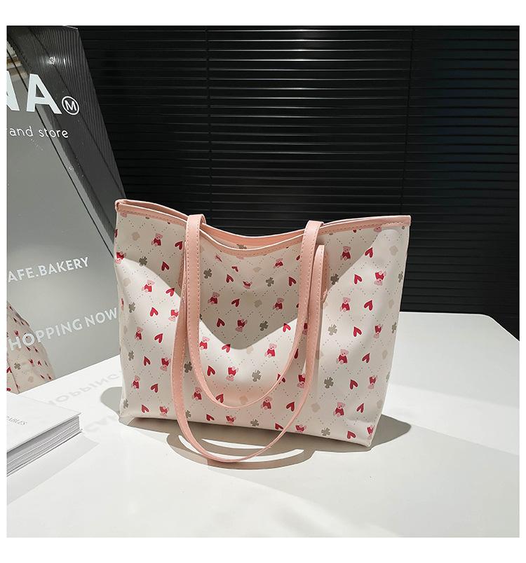 New College Student Tote Bag Women's Large Capacity 2025 Dopamine Handheld Women's Bag Commuting Class Shoulder Bag