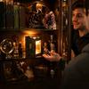 Iron Candle Stands Metal Magic Book Box with Light, Lighted Holder Ornament, Exquisite Decorative Pillar Stand for Living Room Bedroom Office