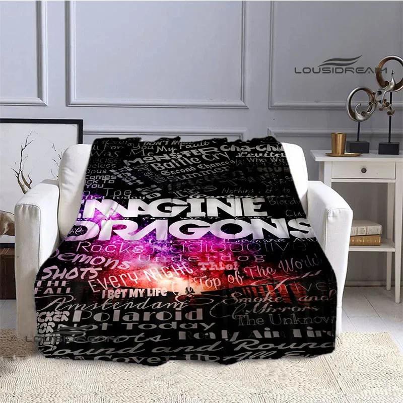 Rock Band Imagine Dragons Printed blanket flannel warm blankets bed linings Soft and comfortable blanket birthday gift