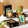 Hot-selling World-famous Painting Assembly Building Blocks Creative Pixel Oil Painting Frame Sunflower Building Block Decoration