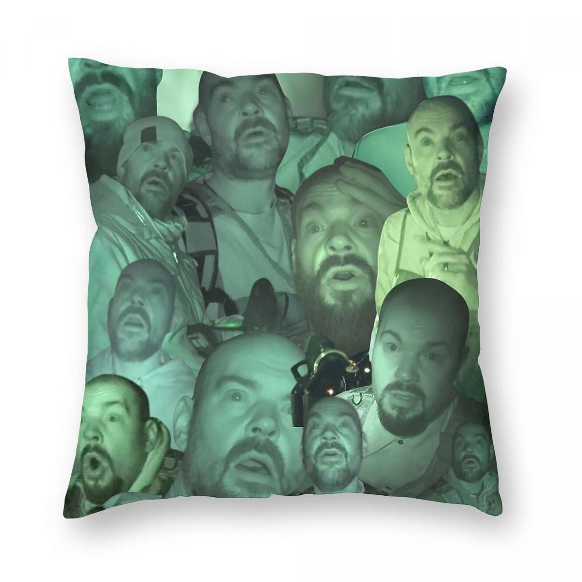 Aaron Goes In Alone Ghost Adventures Square Pillowcase Polyester Linen Velvet Decorative Throw Pillow Case Sofa Cushion Cover Peach skin 18*18(CM)-1Pcs