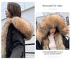 Women's Mid-Length Cotton Coat with Removable Faux Raccoon Fur Liner - Thickened, Plus Size