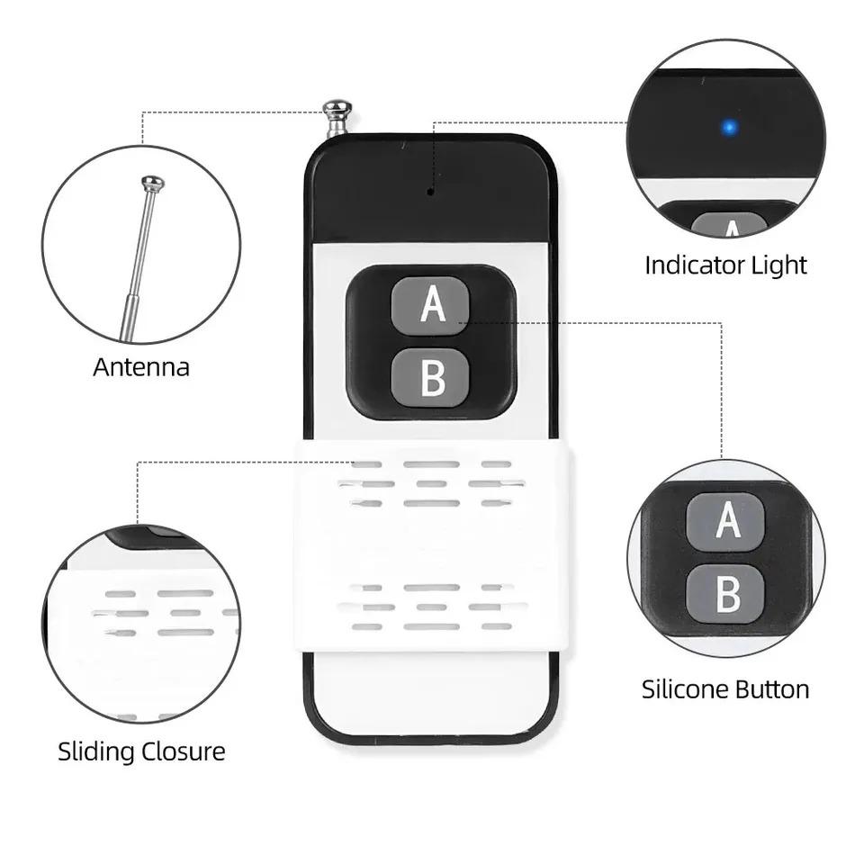 433Mhz Wireless Remote Control Switch DC 12V 72V 30A High Power RF Relay Module 1000m Remote for Fan Light Pump Switch Smart Home DIY Devices
