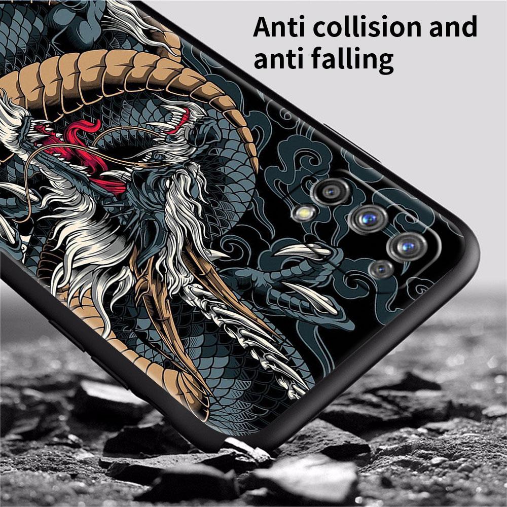 Case For Realme 8 C21y GT Neo 2 3 8i C21 7 C11 6 C12 C35 C3 GT 9 Pro C12 Silicone TPU Phone Cover Fashion Chinese Vintage Dragon