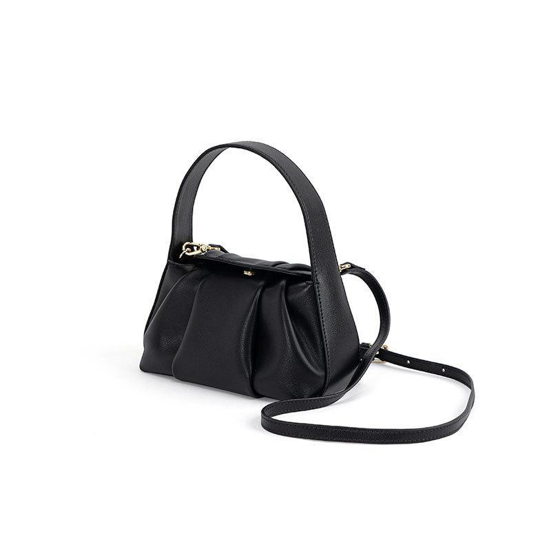2023 Korean Fashion Pleated Cloud Genuine Leather Handbag - Versatile Women's Messenger Bag