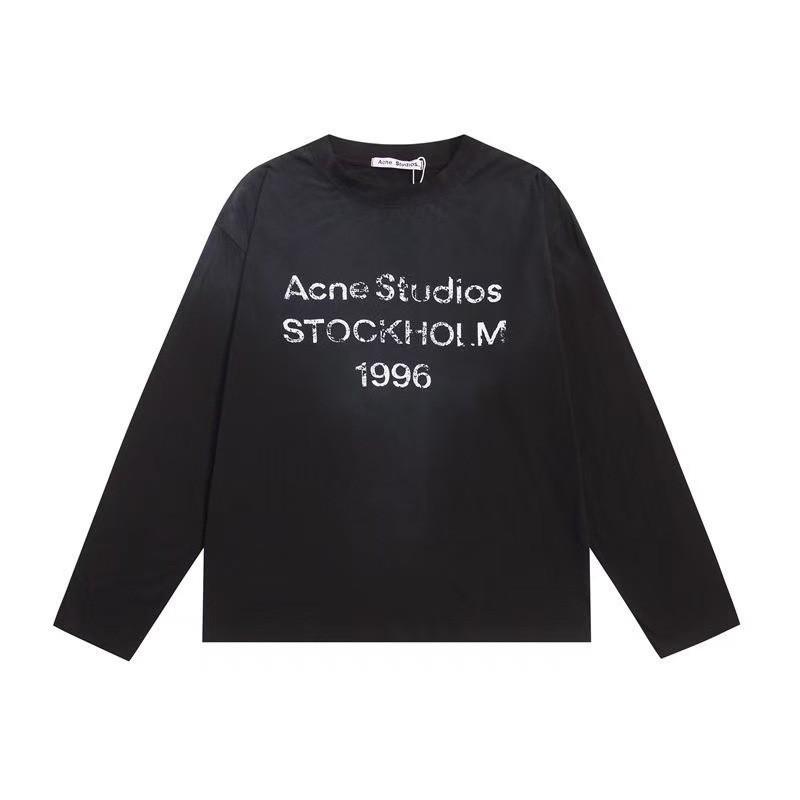 Unisex Vintage Gewassen Katoenen T-shirt Met Letterprint Tie-Dye Zoom Ronde Hals Losse Pasvorm Top
