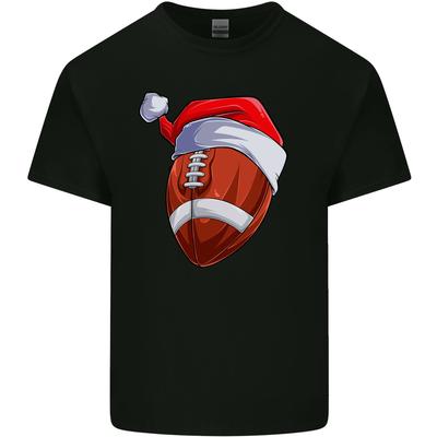 Christmas American Football Santa Hat Xmas Unisexs Light Cotton TShirt