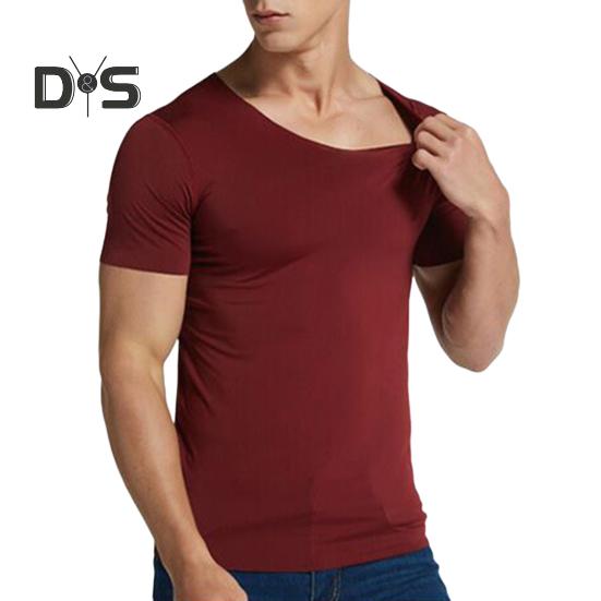 Tricouri Bărbătești Mătase de Gheață Casual Mânecă Scurtă Tricou Sport Vară Respirabil Umezeală Gât în V Maiou Top