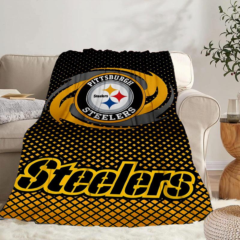 Pittsburgh Steelers Portable Blanket/Soft Blanket Bedding Blanket Suitable for Travel Camping Living Rooms Offices Sofas Fan Gifts