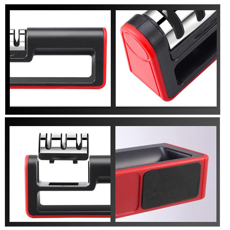 Rychlá bruska na nože Diamantová Profesionální 3-stupňová bruska Diamantové nástroje na broušení nožů Brusný kámen Kuchyňské nářadí