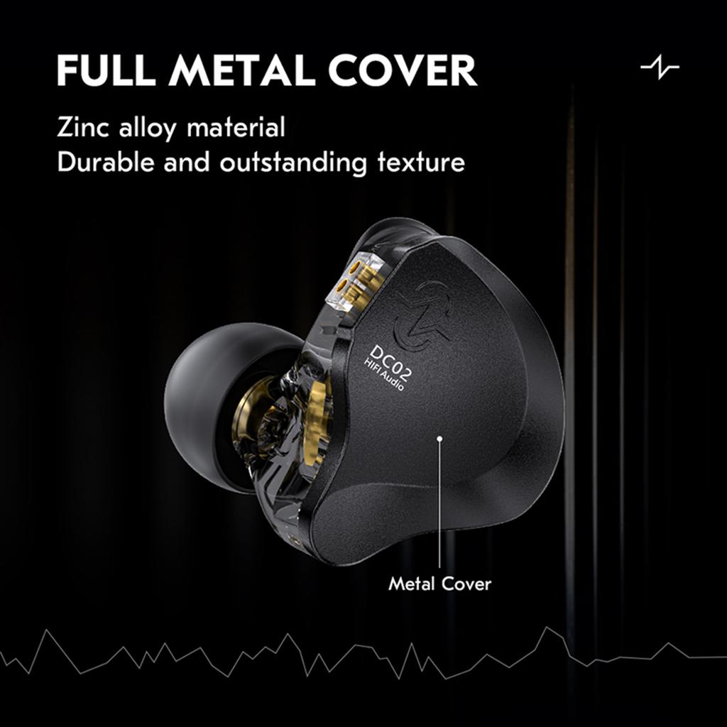 CCZ Dynamic Driver InEar Earbud NoiseCanceling Stereo Sound Wired Earphones Professional Monitor