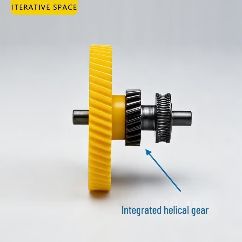 Iterative Space Hardened Steel Extruder Gear & Handle Kit for Bambu Lab X1/P1