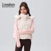 SNOWFLYING Women's Short Hooded Duck Down Vest