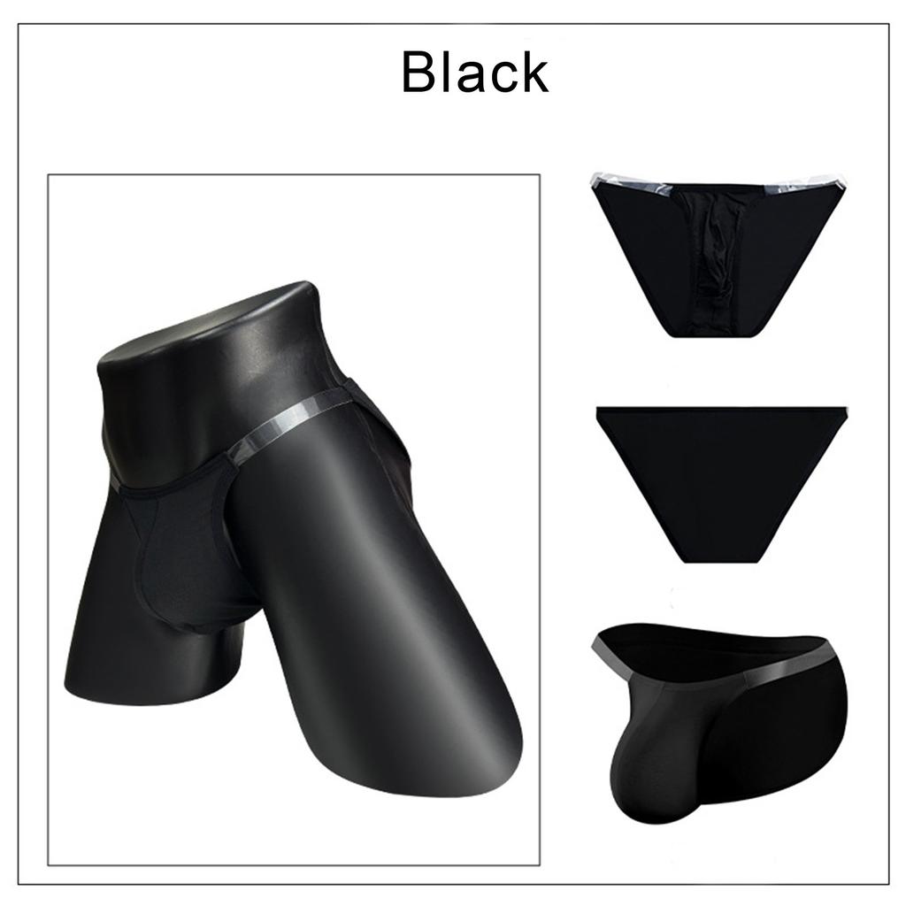 Chiloți Sexy pentru Bărbați, Culoare Solidă, Croială înaltă, Talie joasă, Acoperire Sexy Completă a Șoldurilor
