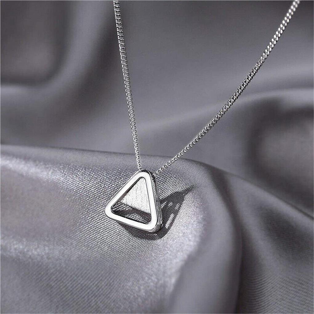 Simple Design Collarbone Necklace Girls Banquet Wedding Ceremony Triangular Pendant Neck Decor Jewellery Birthday Gift