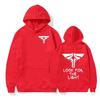 Sharp‑badge Men Hoodie Front Clean Wing‑emblem Icon Print, Back Dripped Symbol With Motivational Word Art Pullover For Cool US Urban Casual Scenarios