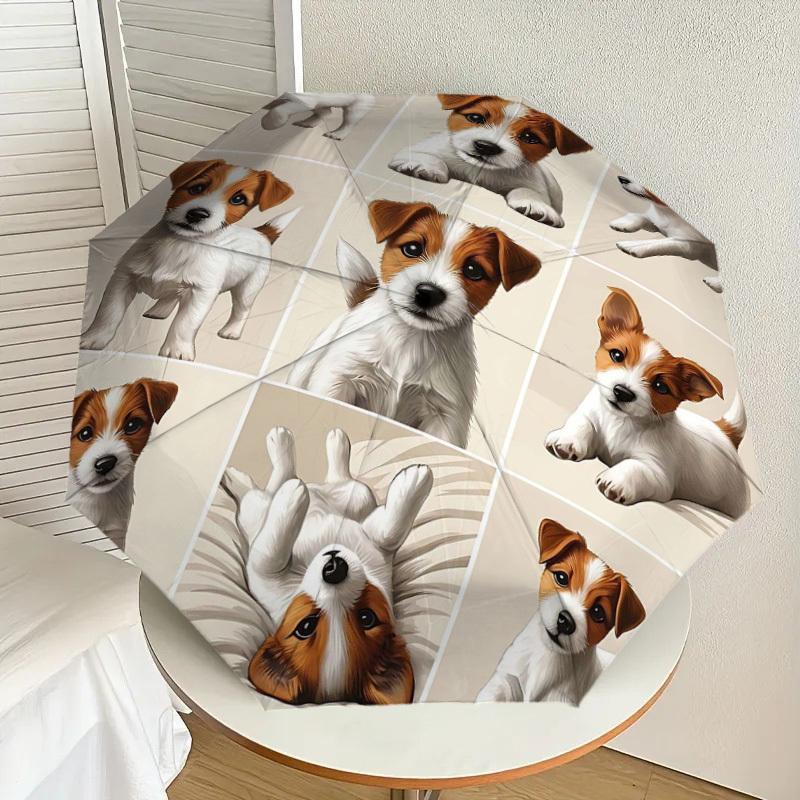 1PC Jack Russell Terrier Umbrella-8-Rib Reinforced Portable Folding Travel Suitable for All Seasons Outdoor Daily Use -J0396