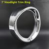 Motorrad Chrom 7'' Scheinwerfer Zierring + 4,5'' Nebelscheinwerfer Abdeckung + Visier Style Blinker Zierring Für Harley Softail FLH Touring