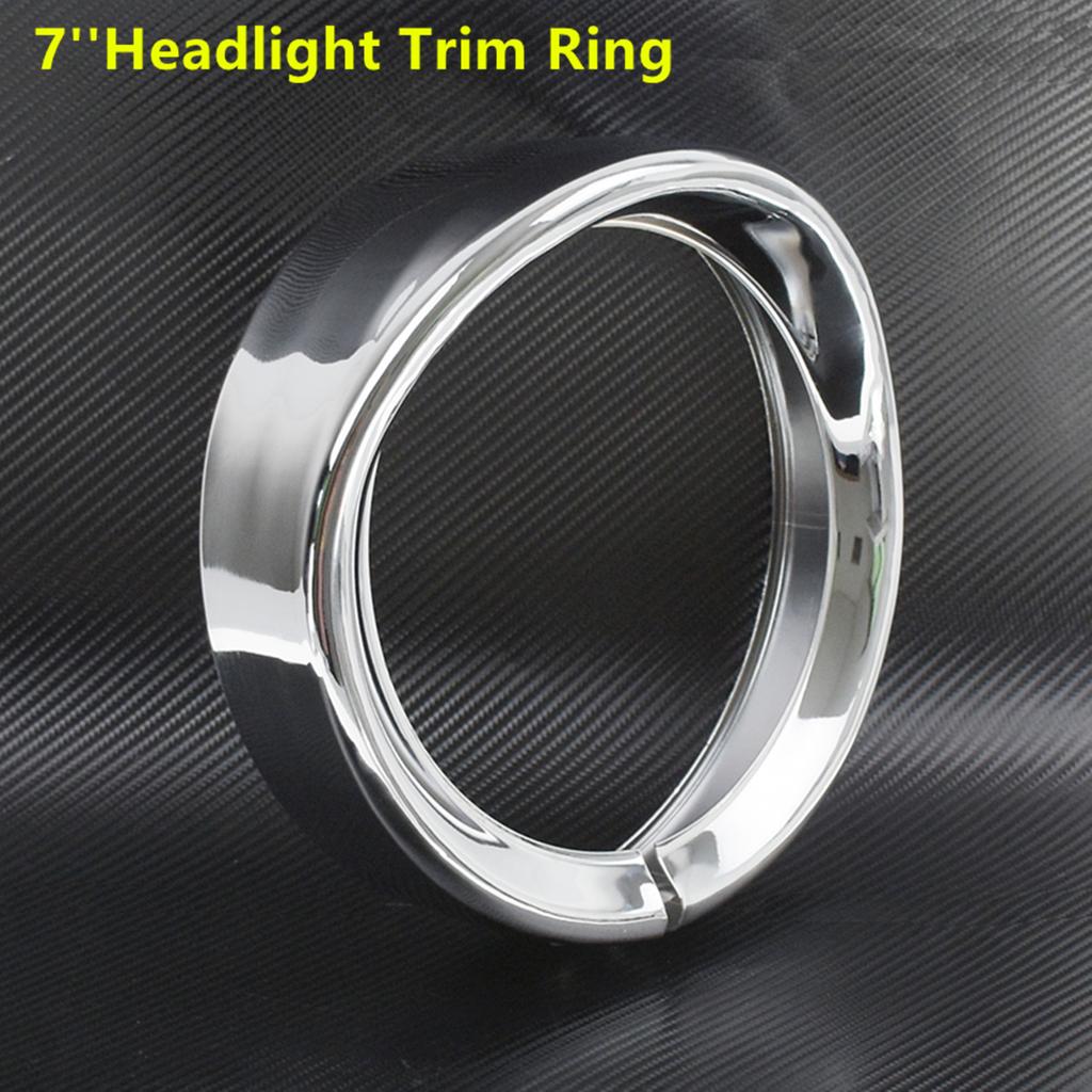 Motorrad Chrom 7'' Scheinwerfer Zierring + 4,5'' Nebelscheinwerfer Abdeckung + Visier Style Blinker Zierring Für Harley Softail FLH Touring